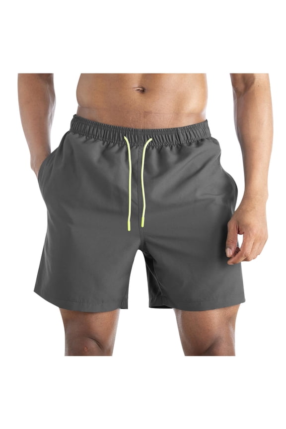 Men's Shorts Classic Fit Drawstring Elastic Waist Summer Sweat Shorts with Pockets Baggy Gym Fitness Running Shorts