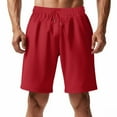 thumbnail image 1 of JYnXIANTI Men's Sweat Shorts Elastic Waist Drawstring Baggy Shorts Comfortable Workout Knee Length Summer Shorts with Pockets, 1 of 5