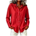 thumbnail image 1 of JYnXIANTI Summer Tops for Women Long Sleeve Button Down Shirts UV Protection Hooded T-Shirts with Pocket Beach Clothes, 1 of 6