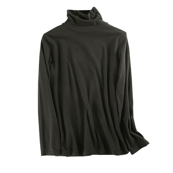 JYnXIANTI Thermal Tops for Women Turtleneck Long Sleeve T Shirts Fitted Comfortable Pullover Layer Clothes Fall Winter Outfit