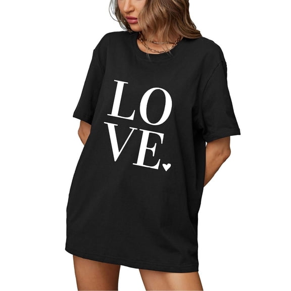 JYnXIANTI Valentines T-Shirt for Women Comfy Cotton Cute Grarphic Tops Casual Short Sleeve Crewneck Shirts Spring Summer Outfits