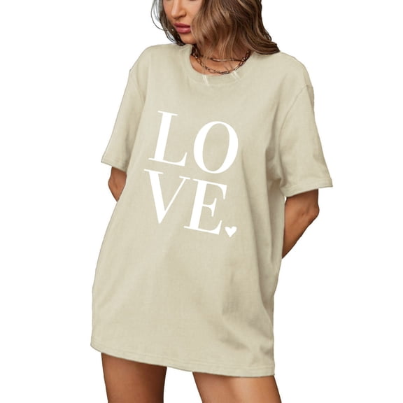 JYnXIANTI Valentines T-Shirt for Women Comfy Cotton Cute Grarphic Tops Casual Short Sleeve Crewneck Shirts Spring Summer Outfits