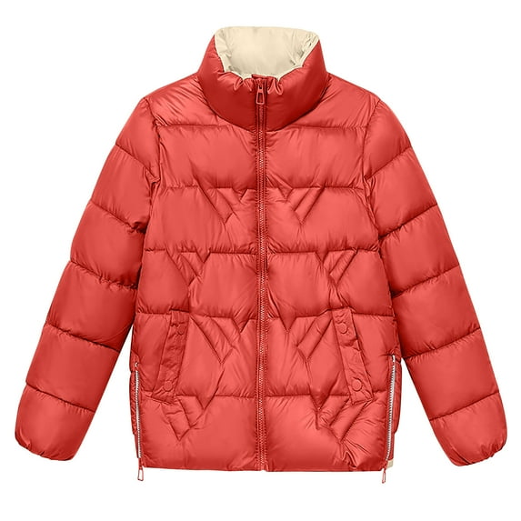 JYnXIANTI Women's Plus Size Puffer Jacket Lightweight Solid Quilted Padded Coat Casual Zip Up Winter Warm Outerwear with Pockets