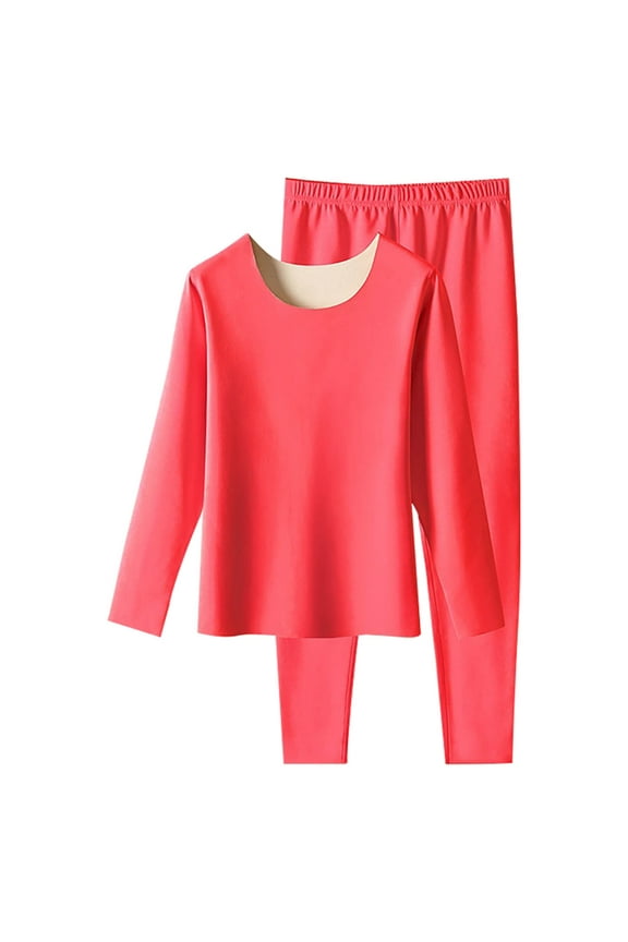 Womens Thermal Underwear Set 2 Piece Outfits Long Johns Base Layer Tops Set Loungewear Winter Warm Matching Clothing