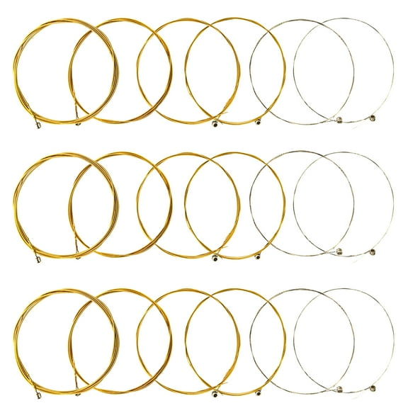 JYsun Acoustic Guitar Strings 3 Full Sets with Stainless Steel Core Phosphorus Bronze Wound Nickel-plated Bead Head Including E-1st B-2nd G-3rd D-4th A-5th E-6th