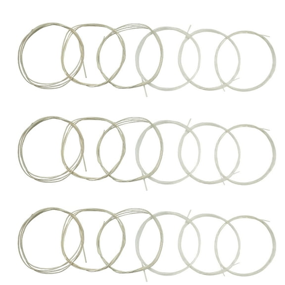 JYsun Classical Guitar Strings 3 full sets Clear Nylon for E-1st B-2nd G-3rd and Nylon Core Silver-Plated Copper Alloy Wound for D-4th A-5th E-6th