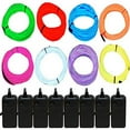 thumbnail image 1 of JYtrend 15ft Neon Light El Wire with Battery Pack (8 Pack - Blue, Green, Red, White, Orange, Purple, Pink, Yellow), 1 of 7