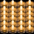 thumbnail image 1 of JYtrend 24 pieces Submersible Waterproof Led Tea Lights, Amber, 1 of 6