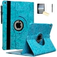thumbnail image 1 of JYtrend Case for 2020 iPad 10.2 inch, for iPad 8th generation, Rotating Stand Smart Magnetic Auto Wake Up/Sleep Cover for A2270 A2428 A2429 A2430 MYLF2LL/A MYLD2LL/A MYN52LL/A (Embossed Blue Flower), 1 of 8