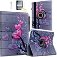 thumbnail image 1 of JYtrend Case for 2021 iPad 10.2 inch /iPad 9th generation, Rotating Stand Smart Magnetic Auto Wake up/Sleep Cover for Model A2602 A2603 A2604 A2605 MK2K3LL MK2N3LL/A MK663LL/A MK693LL/A (Heart Flower), 1 of 8