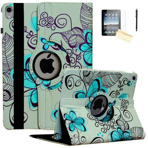 JYtrend Case Rotating Cover for 2019 10.5-inch iPad Air 3rd Generation (Lotus Flower)