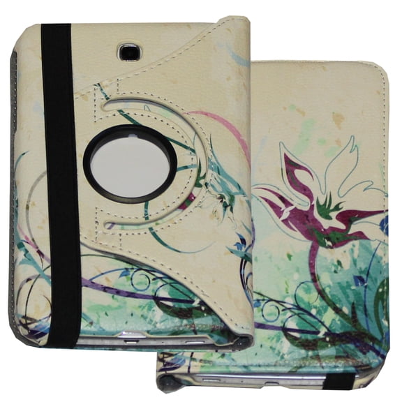 JYtrend Case for Samsung Galaxy Tab 4 7.0, Rotating Stand Cover for Galaxy Tab 4 7-inch SM-T230 SM-T231 SM-T235 SM-T230N SM-T231N SM-T235N (Blue Flower)