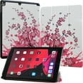 thumbnail image 1 of JYtrend Case for iPad 7th / 8th / 9th Generation, Slim Stand Hard Back Shell Protective Smart Cover for iPad 10.2 Inch (Pink Flower), 1 of 8