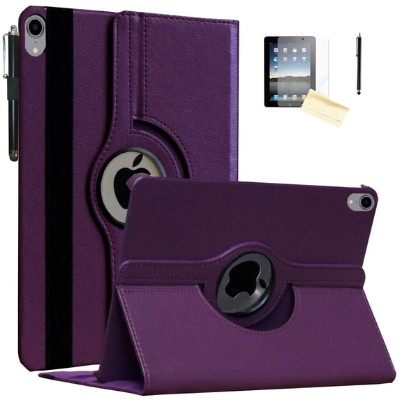 JYtrend Rotating Smart Cover Magnetic Stand Tablet Case for iPad A16 11" 2025, iPad 10th Gen 2022 (10.9"), Purple, New