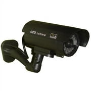 JYtrend Outdoor Dummy Fake Security Camera with Inflared Led Blinking Light, Black
