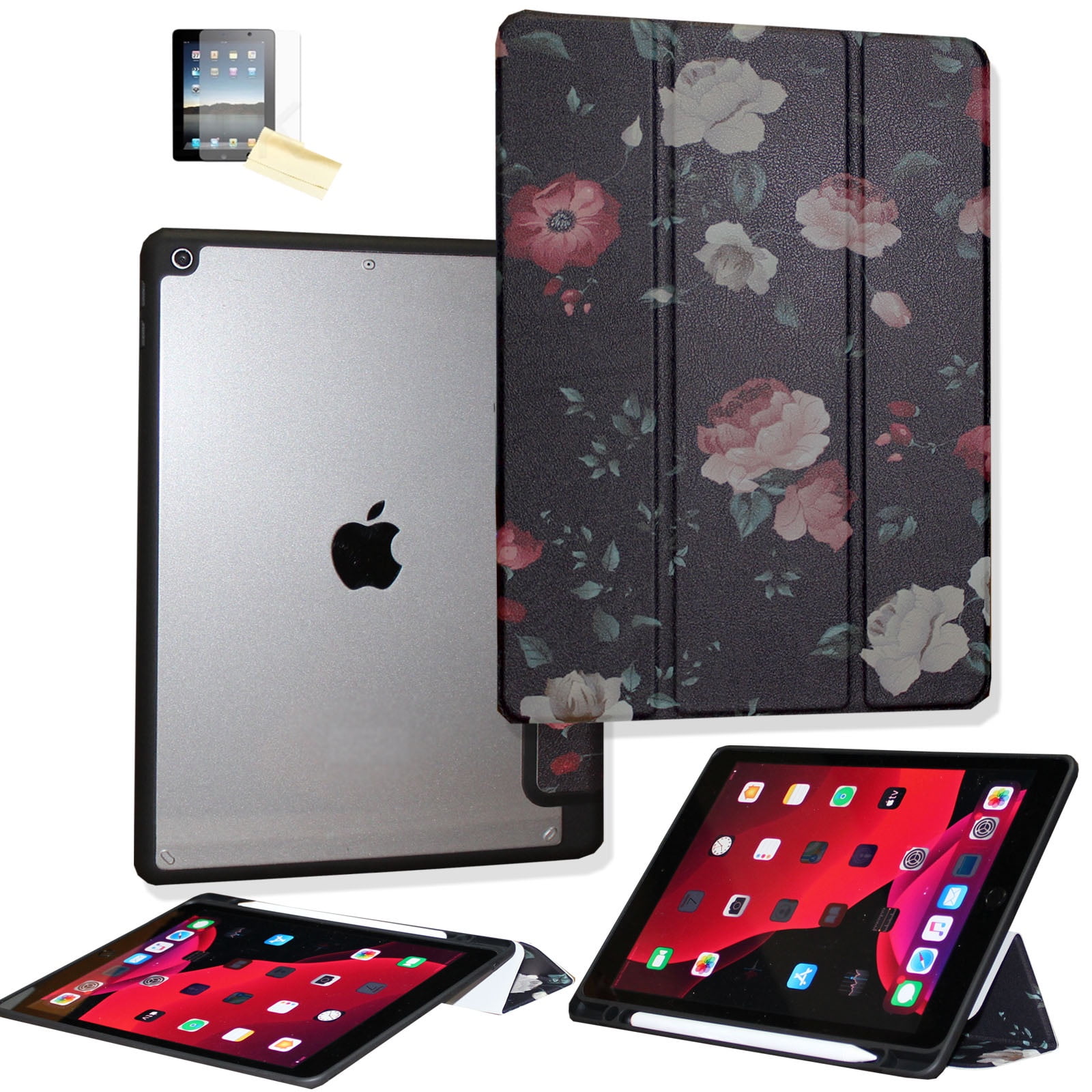 Tablet Smart Cover JYtrend 10.2 In Smart Cover Tablet Case with Transparent Clear Back ...