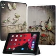 thumbnail image 1 of JYtrend Smart Slim Case for iPad Air 5th 4th Generation 2022 2020 10.9 Inch with Pencil Holder, Protective Cover Trifold Stand for iPad Air 4 5 (Butterfly Flower), 1 of 8