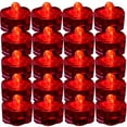 thumbnail image 1 of JYtrend Super Bright LED Floral Tea Light Vase Submersible Lights for Party Wedding (Red, 20 Pack), 1 of 5