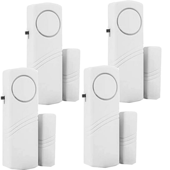 JYtrend Window Door Alarm, Burglar Security Magnetic Sensor (4 Pack)