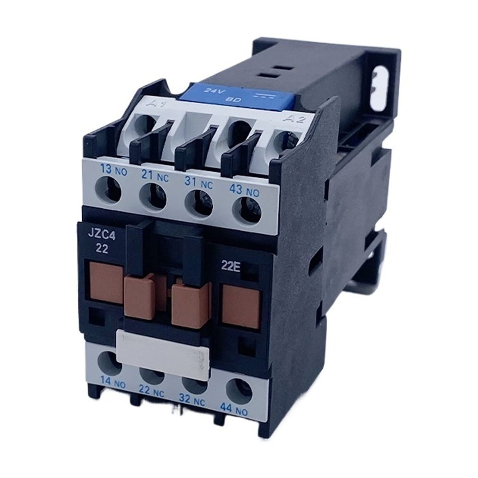 JZC4-22 AC DC Contact Intermediate Relay DIN Rail Mount AC220V 380V Normally Open Closed 2NO/2NC Silver Contact ,Replace Most