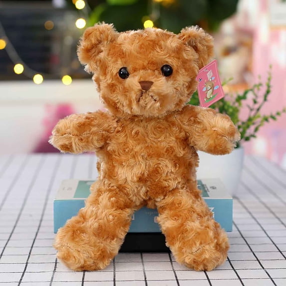 JZCHUNTOY 1 Piece Cute Sweater Bear Plush Toy, Soft Fluffy Stuffed Bear Doll with Knitted Sweater, Adorable Huggable Plush Figure, for Gift Giving, Bedroom Decoration, Sofa Cushion