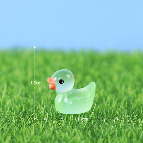 JZCHUNTOY 10 Pcs Glow in Dark Mini Rubber Ducks, Luminous Floatable Waterproof Bathtub Toys, Squeezable Cute Decor Ducks for Pool Party Home Decor Carnival Prize