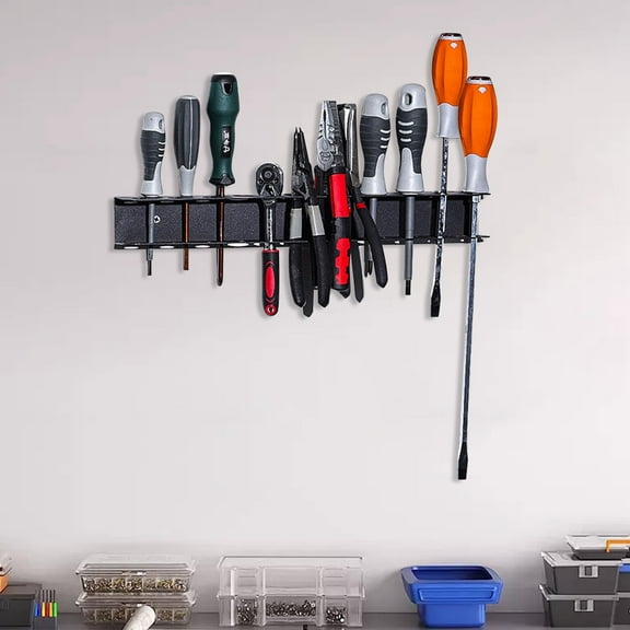 JZCHUNTOY 2-Pack Screwdriver Storage Racks, Wall-Mounted Tool Organizer Holders, Heavy Duty Durable Tool Storage Shelves, for Garage Workshop and Tool Shed