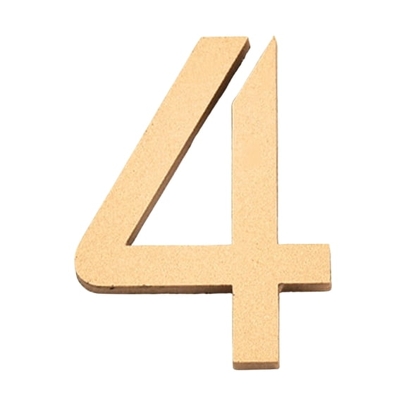 JZCHUNTOY 3D Acrylic Number Plate 0.23ft, Gold Stereoscopic Self Adhesive Door Number Sign, Waterproof Fade Resistant Address Number Tag, for Home Office Hotel Door Mailbox Address Marking