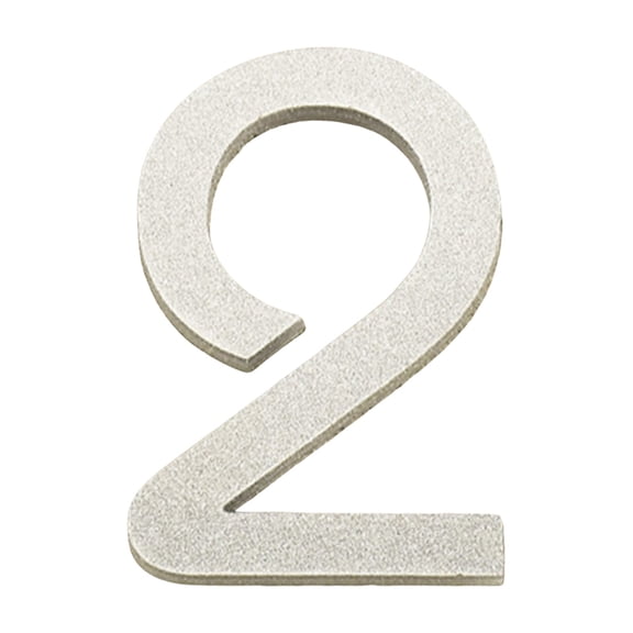 JZCHUNTOY 3D Acrylic Number Plate 0.33ft, Silver Stereoscopic Self Adhesive Door Number Sign, Waterproof Fade Resistant Address Number Tag, for Home Office Hotel Door Mailbox Address Marking
