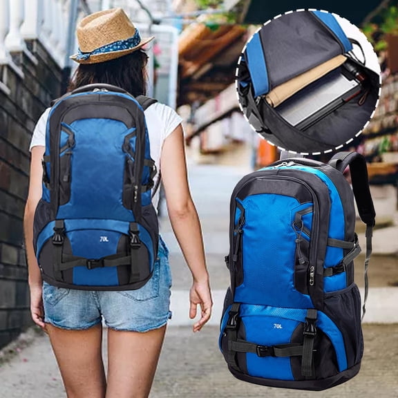 JZCHUNTOY 40L Hiking Backpack with Rain Cover, 2 Pack Water Resistant Large Capacity Outdoor Backpack with Breathable Straps Multiple Compartments for Camping Trekking Travel