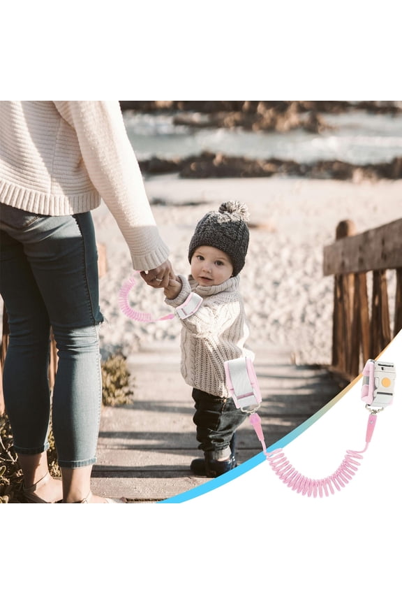 6.56 ft Anti-Lost Wristband Leash, Adjustable Elastic Wrist Traction Rope, 360° Rotating Metal Buckle Wrist Strap, Safe Anti-Lost Wrist Link for Outdoor Travel, Shopping Trips