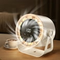 thumbnail image 1 of JZCHUNTOY 6 Inch 100 Speed High Velocity Rechargeable Desk Circulator Fan with Digital Display, Quiet Operation Strong Airflow Table Fan for Home Office Desktop Use, 1 of 6