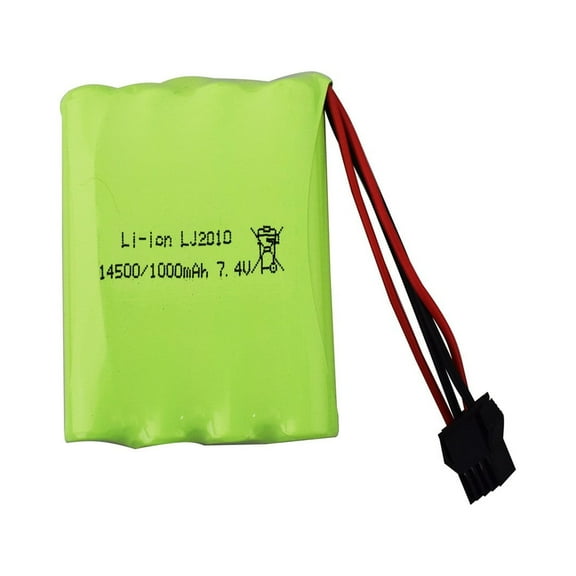 JZCHUNTOY 7.4V 1000mAh 14500 Rechargeable Battery for DE36W 1:16 Remote Control Car - Spare Battery for High - Speed Off - Road Vehicle