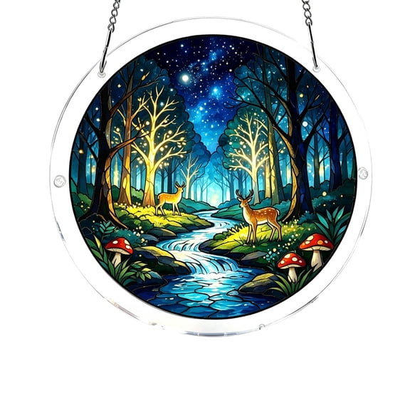 JZCHUNTOY Acrylic Puzzle Hanging Ornament, 1 Piece Sun Shade Window Hanging Panel, Decorative Clear Pattern UV Blocking Hanging Decor, Window Pendant for Home Living Room Bedroom Office Window Decor