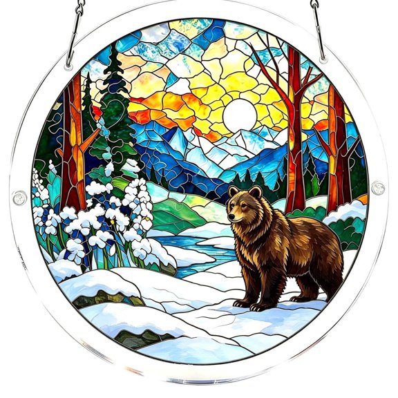 JZCHUNTOY Acrylic Puzzle Ornament Window Sun Shade Panel, 1 Piece Hanging Window Suncatcher Board, Scratch-Resistant Durable Decor Accessory, for Living Room Bedroom Window