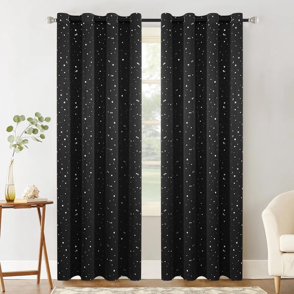 JZCHUNTOY Blackout Curtain, 1 Piece Single Panel Light Blocking Curtain, Thermal Insulated Noise Reducing Wrinkle Free Window Curtain, for Bedroom Living Room Dining Room Office Window Decoration