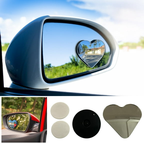 JZCHUNTOY Car Side Mirrors 2-Pack, Universal Fit Adjustable Convex Glass with Anti-Glare Coating, Wide Angle View for Easy Installation on Cars, Trucks and SUVs