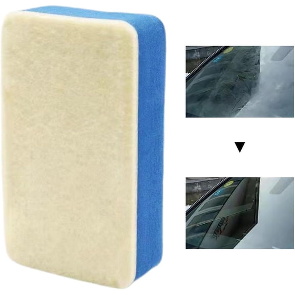 JZCHUNTOY Car Window Sponge Eraser 1 Piece, High Density Super Absorbent Cleaning Sponge, Streak Free Scratch Free Glass Cleaner, Multipurpose Reusable Sponge for Car Windshield, Window and Mirror
