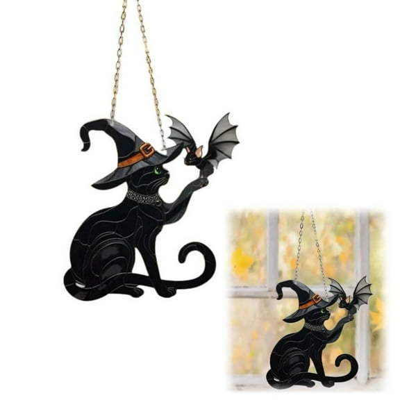 JZCHUNTOY Cat Interactive Bat Window Hanging Toy - 1 Pc, Soft Touch Hanging Bat Teaser, Suction Cup Easy Install, Durable Play Toy for Indoor Cat Exercise Entertainment Hunting
