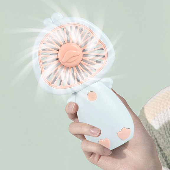 JZCHUNTOY Cute Duck Handheld Fan, 1 Piece Portable Mini USB Rechargeable Fan, 3 Speed Adjustable Personal Cooling Fan, Lightweight Quiet Hand Fan for Outdoor, Travel, Office and Summer Use