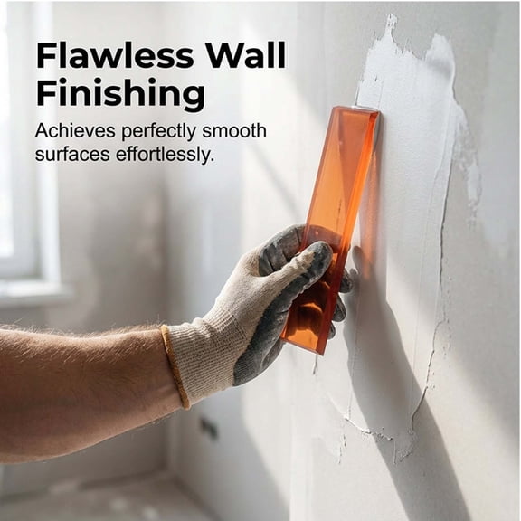 JZCHUNTOY Drywall Putty Scraper, 1 Piece Thickened Durable Curved Plaster Spatula, Rust-proof Multi-function Flat Taping Knife, Universal Construction Tool for Interior Exterior Wall Renovation