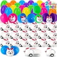 thumbnail image 1 of JZCHUNTOY Easter Surprise Egg Set 48 PCS, 24 Expression Rabbit Figurines & 24 Small Egg Shells, Bright Color Cute Design, Festive Gift for Easter Egg Hunt, Party Favor Home Holiday Activities, 1 of 3
