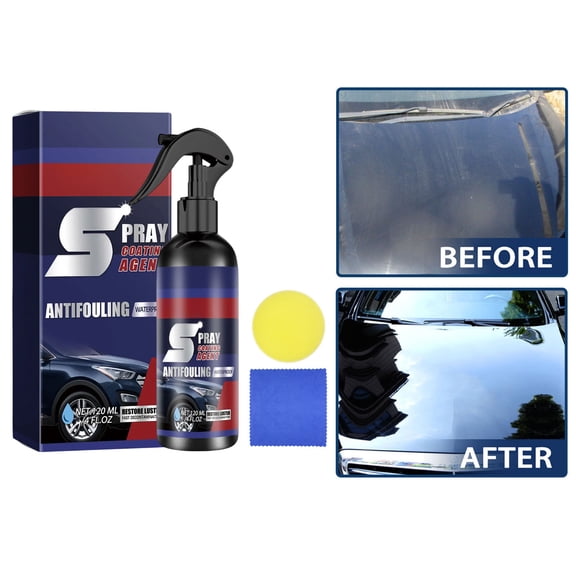 JZCHUNTOY Fast Acting Coating Spray Kit 1 Spray 1 Towel 1 Sponge, High Gloss Hydrophobic Scratch Resistant Formula, Multi Surface Protection Polish for Car Paint, Motorcycle, Furniture