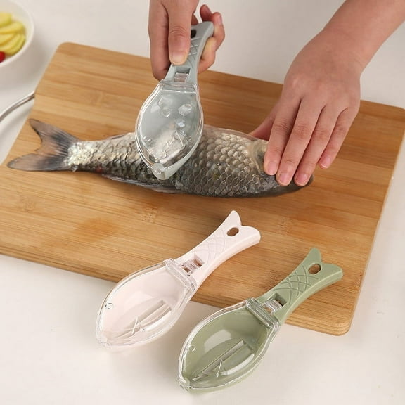 JZCHUNTOY Fish Scraper Peeler Tool Set, 3 Pieces Efficient Fish Scale Remover, Sharp Blade Non Slip Handle Fast Skin Peeling, for Home Kitchen Restaurant Seafood Cooking Preparation Use
