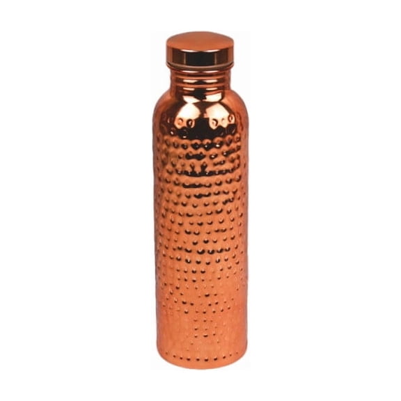 JZCHUNTOY Hammered Copper Plated Cold Water Kettle 1Pc, 27 Ounce Handcrafted Textured Beverage Pitcher, Leakproof Heat Resistant Drink Container, Perfect for Home Daily Yoga Workout Serving