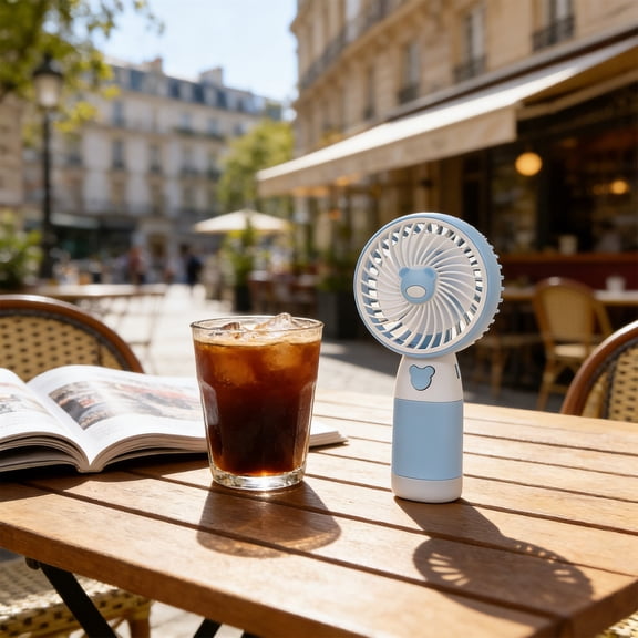 JZCHUNTOY Handheld Small Fan 1 Piece, Compact Mini USB Rechargeable Portable Cooling Fan, Lightweight Low Noise Personal Air Circulator, Perfect for Outdoor Commute Office Desktop Bedroom Daily Use