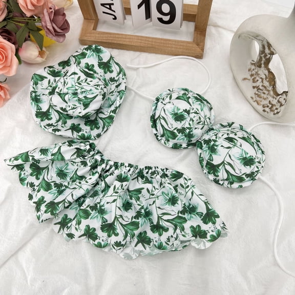 JZCHUNTOY Hawaiian Lily Porch Goose Outfit Set, Hat + Top + Skirt, Vibrant Bikini Style Clothing, UV Resistant Reusable Decor Costume, Ideal for Porch Garden Holiday Parties Themed Events