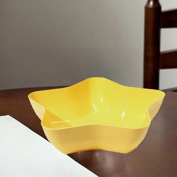 JZCHUNTOY Large Star Shaped Fruit Plate 1 Pack, Creative Wide Serving Tray, Food Grade Plastic Snack Platter, Large Capacity Fruit Dish for Living Room, Party and Dining Table