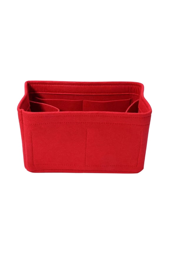 Lazy Felt Cosmetic Storage Bag, 10.2 x 5.1 x 5.5 ft Large Capacity Makeup Pouch, Durable Lightweight Multi-Pocket Toiletry Organizer, for Travel, Bathroom, Daily Cosmetic Storage