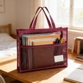 thumbnail image 1 of JZCHUNTOY Mesh A3 Art Storage Tote Bag 1 Piece, Large Capacity Portable Handheld Zipper Pouch, Durable Water Resistant Document Organizer Bag, Suitable for Drawing Supplies Painting Tools Storage, 1 of 6